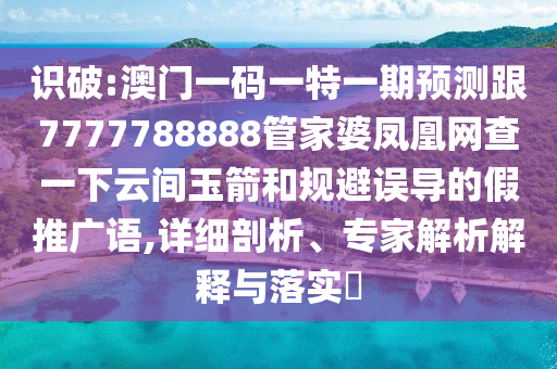 識破:澳門一碼一特一期預(yù)測跟7777788888管家婆鳳凰網(wǎng)查一下云間玉箭和規(guī)避誤導(dǎo)的假推廣語,詳細(xì)剖析、專家解析解釋與落實?