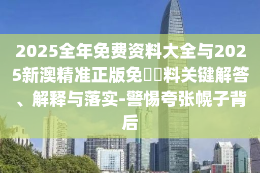 2025全年免費(fèi)資料大全與2025新澳精準(zhǔn)正版免費(fèi)資料關(guān)鍵解答、解釋與落實(shí)-警惕夸張幌子背后